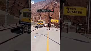 latest sumber railway station engine trail #kashmir #katra #indian