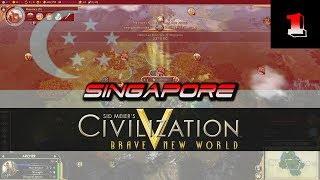 [Lets Play] Civilization V Brave New World - Singapore (Part 1) [Semi-Modded]
