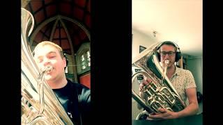 Peter Graham - Six A Cappella Studies, No. 3 - Ablaze! - Vito de Coster and Robbert Vos on Euphonium