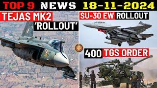 Indian Defence Updates : Tejas Mk2 Rollout,Su-30EW Growler,400 TGS Order,L&T FRCV Deal,IMRH by 2027