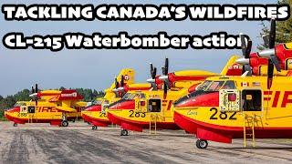 Fighting Quebec Wildfires! Bridger Aerospace CL-215T action in Maniwaki (YMW / CYMW)