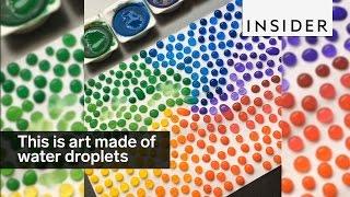 19-Year-Old Makes Colorful Designs Out Of Water Droplets