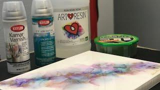 [60] How to seal, mount, and resin your alcohol ink painting