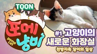 [포메냥이TOON] 1화 고양이의 새로운 화장실