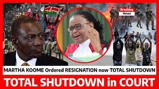 Ni Kubaya‼️TOTAL SHUTDOWN in COURT as MARTHA KOOME  ordered RESIGNATION now DEMOSTRATIONS in NAIROBI