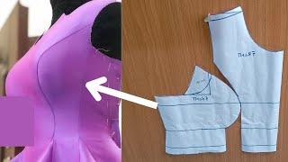 Easiest and detailed way to cut armhole princess dart burstier.Princess dart burstier for beginners.