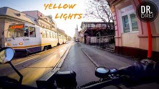 Relaxing Electric Scooter Ride - Yellow Lights