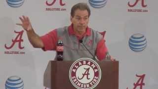 Nick Saban gets fired up, spews profanity about overlooking Charleston Southern