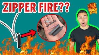 Zip Fire Gadget | Invisible Everyday Carry Survival Fire Starter | Outdoors | Bushcraft | Camping