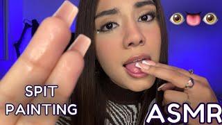 ASMR ESPAÑOL / SPIT PAINTING + L4MI3ND0 mis DEDOS + MOUTH SOUNDS INTENSOS