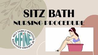 SITZ BATH NURSING PROCEDURE