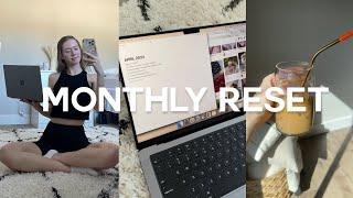 APRIL RESET: monthly reset routine, april goals, cleaning, pilates!