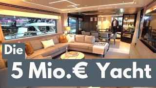 6,5 Mio€ MEGA HIGHSEA YACHT! Exclusive German Television Roomtour. 26,38m length. Sunseeker 88 Yacht