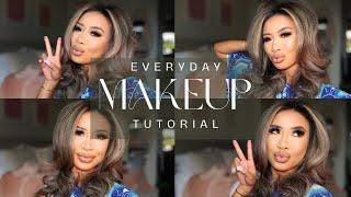 QUICK AND EASY EVERYDAY LOOK | Everyday Makeup/Blowout Hair Tutorial