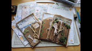 #journaljigsaw A Garden Story Collaboration Video - Rustic & Grungy Gatefold Garden Pages