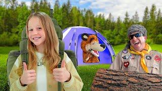 Nastya und Sommer camping-Regeln für Kinder