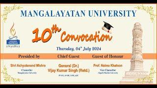 Mangalayatan University 10th Convocation Live | 4 July 2024 at 11:20am