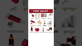 First aid kit vocabulary | first help vocabulary #english