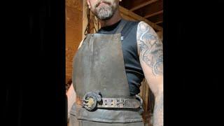 Blacksmith forging a belt buckle! Why did the belt get arrested?