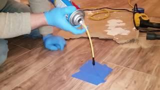 Laminate flooring repair to fix soft spot for uneven underlayment