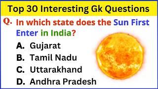 30 India GK questions with answers in English | Objective type Questions | General Knowledge Quiz