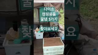 다이소 캠핑용품 꿀템 5가지 찾아보세요 #camping #여름캠핑 #다이소 #shorts