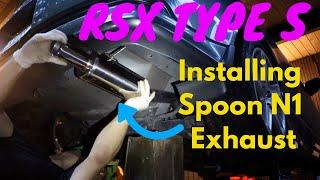 Installing Spoon N1 Exhaust on my RSX Type S