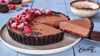 No-Bake Chocolate Raspberry Pie - Unbelievably Easy Chocolate Pie Recipe