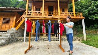 How to make a wooden clothes drying rack | Harvest oranges goes to the market sell