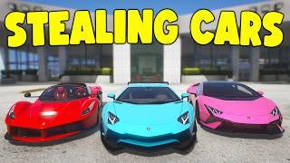 Robbing Dealership & Selling Stolen Cars in GTA 5 RP..