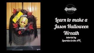 Jason Halloween Wreath live tutorial with Sparkles in the ATL