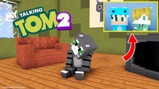 MILO Y VITA REACCIONAN a ESCUELA de MONSTRUOS MY TALKING TOM  REACCIÓN ANIMATION MINECRAFT