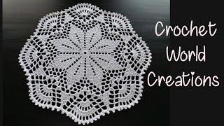 Crochet Doily | Beautiful Crochet Pattern| Step by Step Instructions #crochet #thalposh #doily