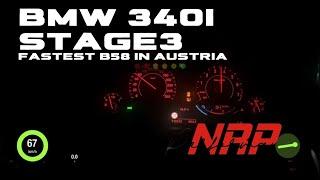 BMW F30 340i B58 Stage 3 | Fastest B58 in Austria | 100-200 km/h | 200-250 km/h |