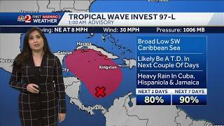 National Hurricane Center now tracking Invest 97-L in Caribbean