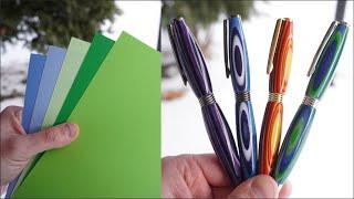 Woodturning | Paper to Pens! Using card stock paper to make resin pens!