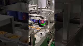 Snack food paper bowl sealing packing machine with multi head weigher dosing