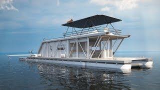 Hydrohouse Concept yacht with hydroplane garage by max zhivov