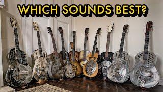 Compare Ten Different Resonator Guitars! National, Dobro, Regal, Vintage, New etc.