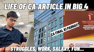 Life of CA article in BIG 4| Struggles, Myths, work, Salary etc|A day in the life of CA student