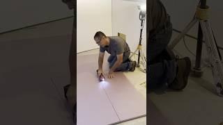 BEST way ever to cut polystyrene foamular board! HACK, SUPER HACK! #basement #construction #diy