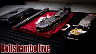 Rollshambo EDC Knives LIVE! - Im Sure Its Fine...