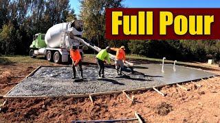 Pouring Concrete Foundation for Metal Building