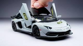 Unboxing of Lamborghini Aventador SVJ Roadster 1:24 Scale Diecast Model Car