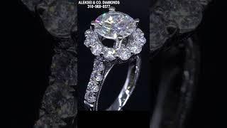 Nhẫn kim cương 10ly vỏ xoàn special design Italy | Diamond ring - Lam Trieu Vy #shorts
