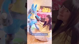 Unboxing a GIANT Lucario Plush From the Pokémon Center!  #pokemon #unboxing #pokemonplush  i