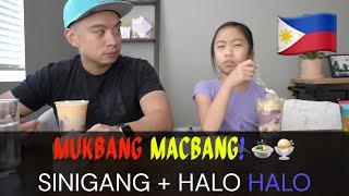 Filipino Mukbang Daddy Daughter Edition! Sinigang + Bistek + Halo Halo 