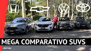 MEGA COMPARATIVO: Corolla Cross x Taos x ZR-V x Equinox: qual o melhor rival do Compass?