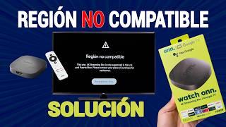 Solución al Error 'Región No Compatible' en el ONN 4K TV Box (Fuera de EE. UU.) Bloqueo Regional