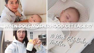 WHEN DOES MOTHER HOOD GET EASIER? | EXCLUSIVELY PUMPING? | 10 WEEK OLD BABY UPDATES